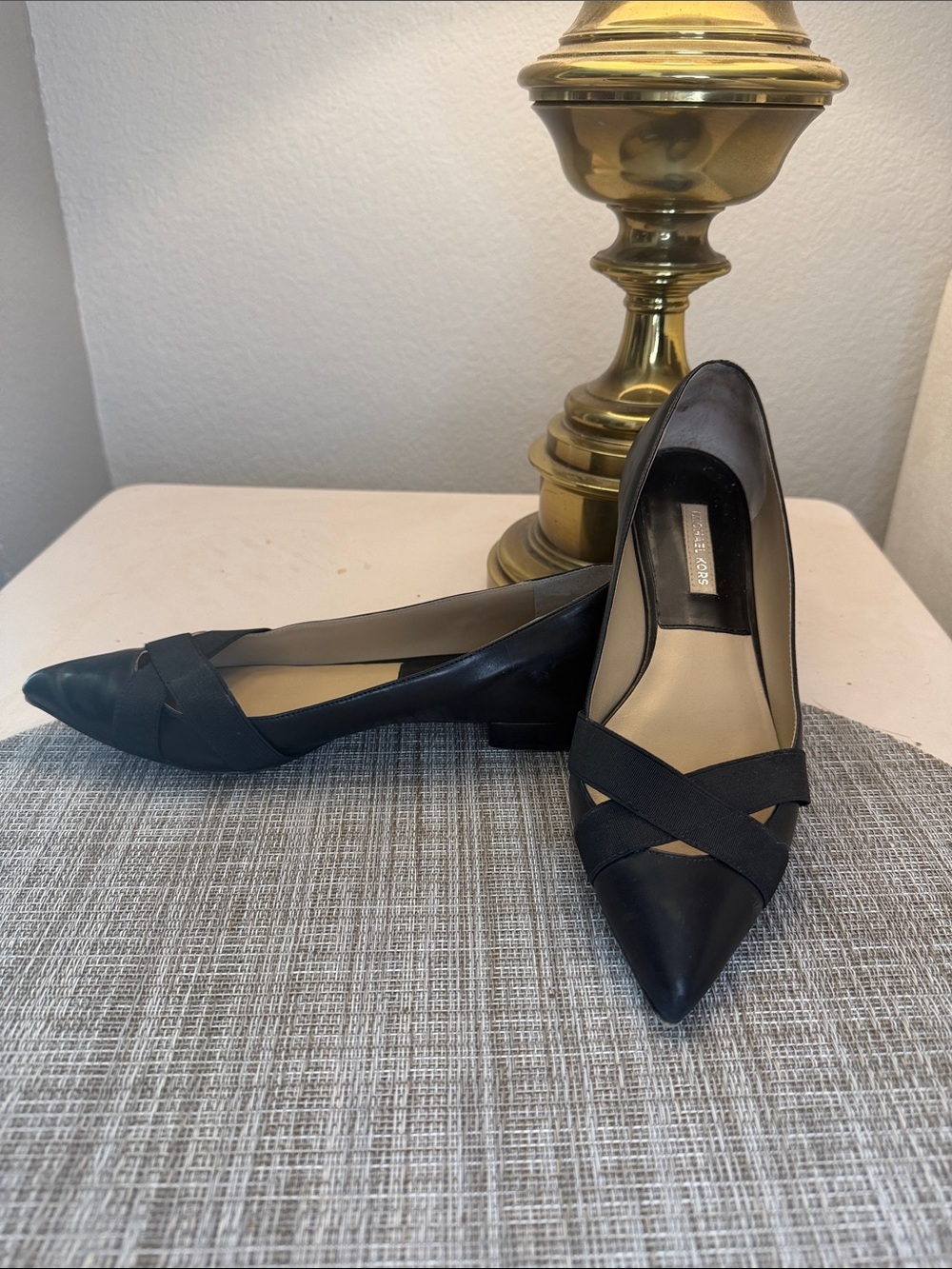 Michael Kors Black Pointed Toe Flats